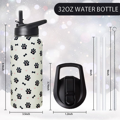 32 oz Pickleball Insulated Water Bottle with Straw - Pickleball Gym Hiking Sports Coffee Mug | Perfect Pickleball Gifts for Women, Pickleball Decor Accessories