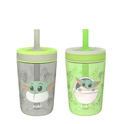 Zak Designs 15oz Bluey Kelso Tumbler Set, Leak-Proof Screw-On Lid with Straw Made of Durable Plastic and Silicone, Perfect Bundle for Kids, 2 Count (Pack of 1) - Colors B