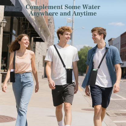 Nuovoware Water Bottle Carrier Bag, Premium Neoprene Portable Insulated Water bottle Sling Holder Bag 500ml/750ml/1000ml with Adjustable Shoulder Strap for Men Women Hiking, Sling Bottle Bag Case