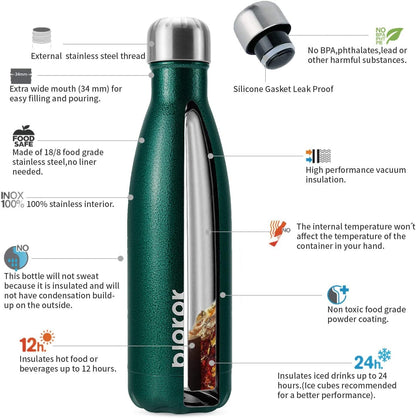 BJPKPK Insulated Water Bottle 12oz Small Stainless Steel Water Bottles Reusable Metal Thermal Keep Cold and Hot,Dreamy Purple - Colors B