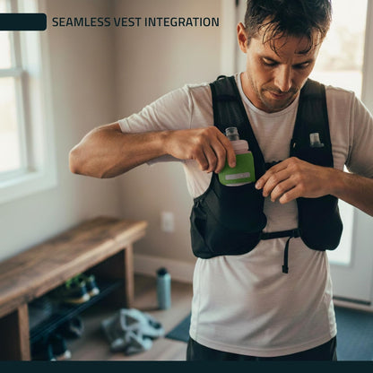 FITLY Soft Flask - Shrink As You Drink Soft Water Bottle for Hydration Pack - Folding Water Bottle Ideal for Running, Hiking, Cycling, Climbing & Rigorous Activity