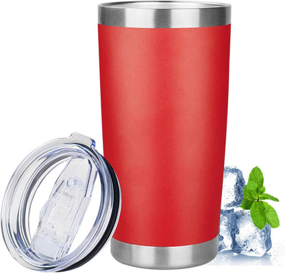 20oz Tumbler with Lid Stainless Steel Insulated Tumblers Travel Coffee Tumbler Bulk Double Wall Vacuum Insulated Water Cup Gifts for Christmas Women Men Her Him Home Office(Navy Blue, 1pack)