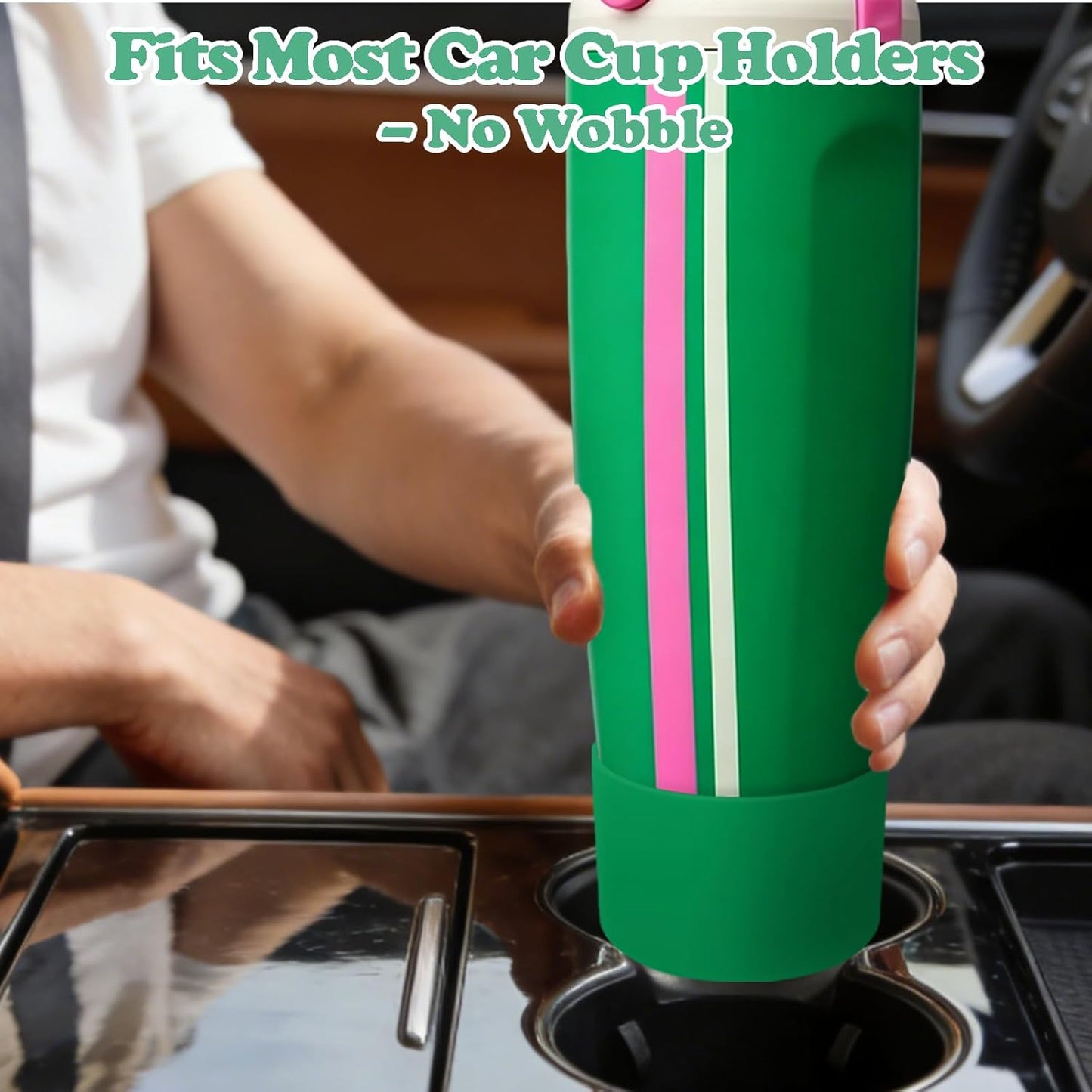 2PCS Silicone Boots for Owala 30oz & 40oz FreeSip Sway Bottles & Tumblers – Non-Slip, Scratch-Resistant, Stability Enhancer for Owala Accessories (Eucalyptus Green) - Colors A
