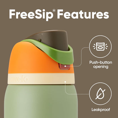 Owala FreeSip Insulated Stainless Steel Water Bottle with Straw, BPA-Free Sports Water Bottle, Great for Travel, 32 Oz, Denim
