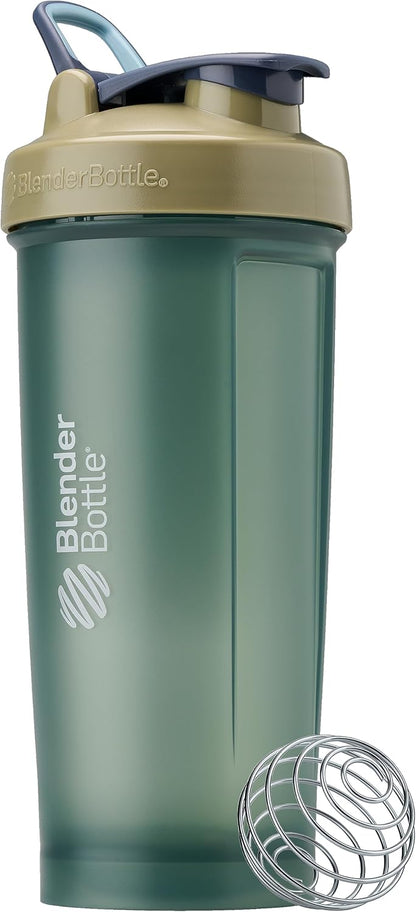 BlenderBottle Classic V2 Shaker Bottle Perfect for Protein Shakes and Pre Workout, 20-Ounce, Clear/Black