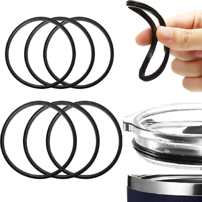 Patelai 6 Pack 30 oz and 20 oz Rubber Seal Replacement Gasket for Lid Leak-proof O Ring Replacement for 10, 12, 14, 16, 20 or 30 oz for Insulated Stainless Steel Tumbler (White)