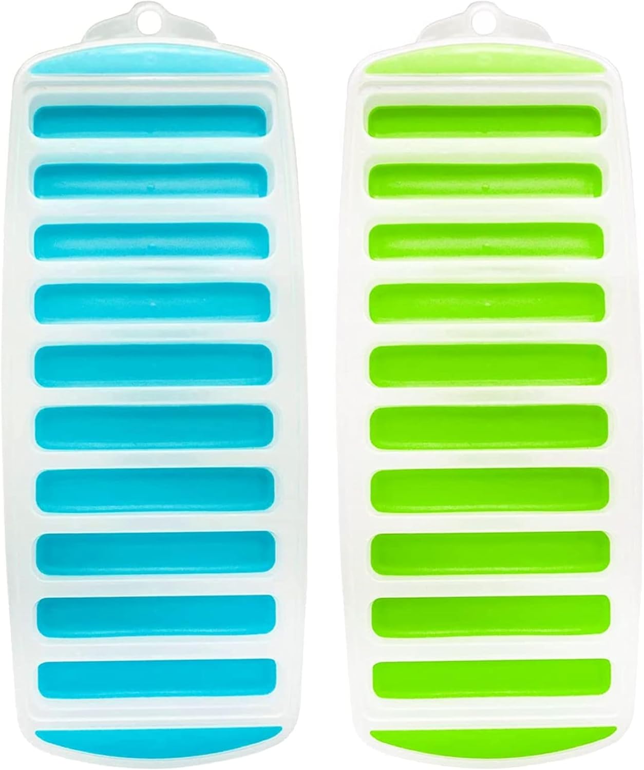 Meadow Lane Ice Stick/Cube Tray, Green 1-Tray (1-Pack, Green), Narrow and Long for Sports Bottles
