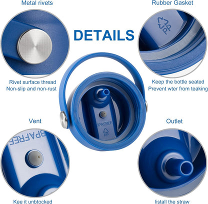 RRegeny Straw Lid for Hydro Flask Wide Mouth 32 40 oz, Lids with Flexible Handle compatible with HydroFlask, Replacement Sports Flex Cap Wide Mouth Top