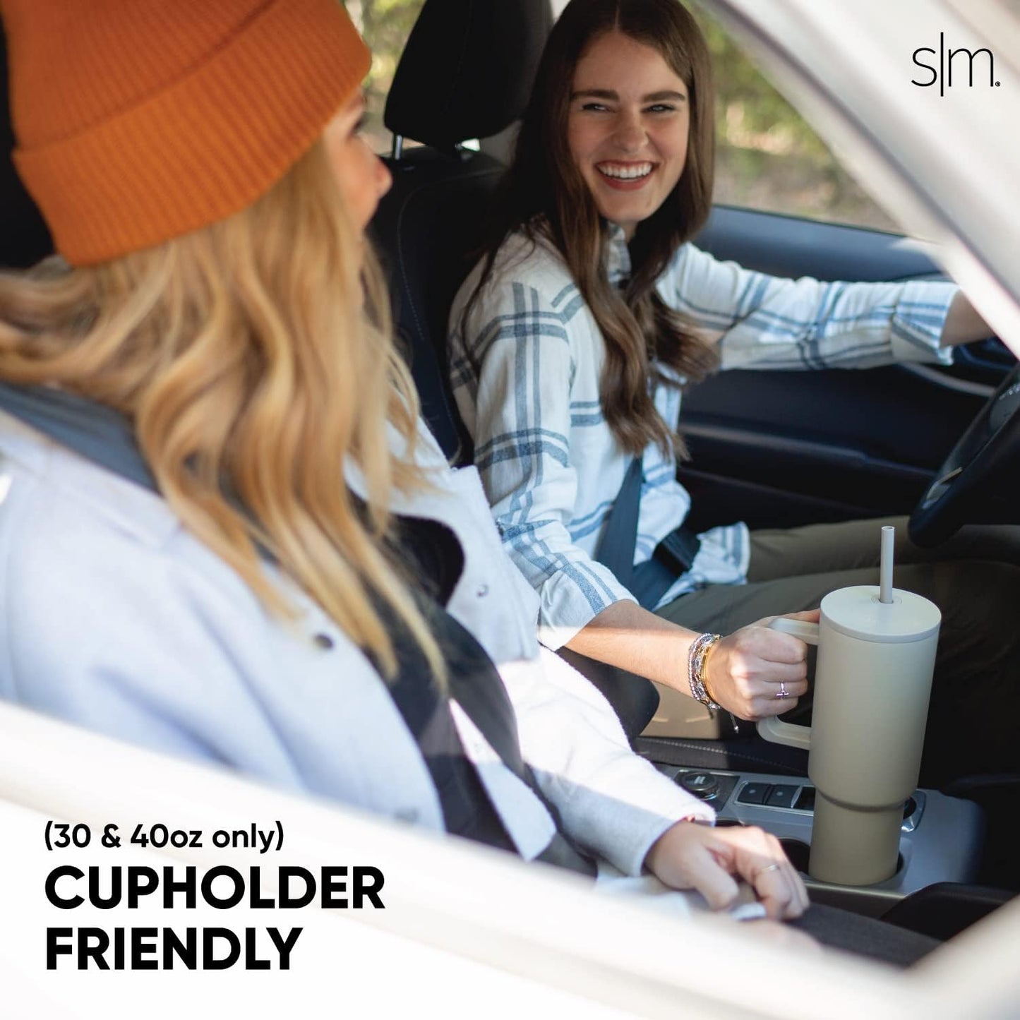 Simple Modern 40 oz Trek Tumbler with Handle and Straw Lid | Cup Holder Friendly Insulated Stainless Steel Travel Mug | Sea Glass Sage - Colors A