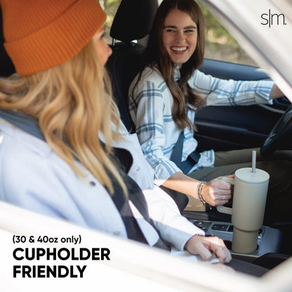 Simple Modern 40 oz Trek Tumbler with Handle and Straw Lid | Cup Holder Friendly Insulated Stainless Steel Travel Mug | Sea Glass Sage - Colors C