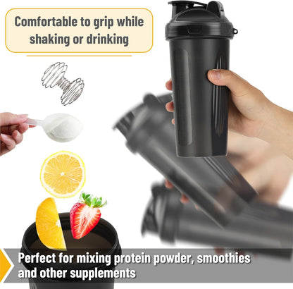 Mr. Pen- Shaker Bottles for Protein Mixes, 28 oz, Leak Proof Shaker Cups with Stainless Steel Wire Whisk Ball for Protein Shakes and Pre Workout