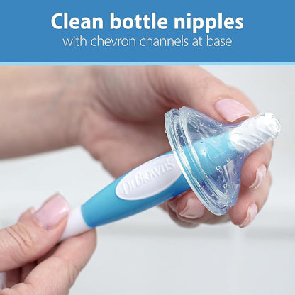 Dr. Brown's Silicone Cleaning Brush Set with Bottle, Spout, and Straw Brush, 3 Brushes to Clean Baby Bottles, Spouts, Nipples, and Straws, BPA Free – 3-Pack