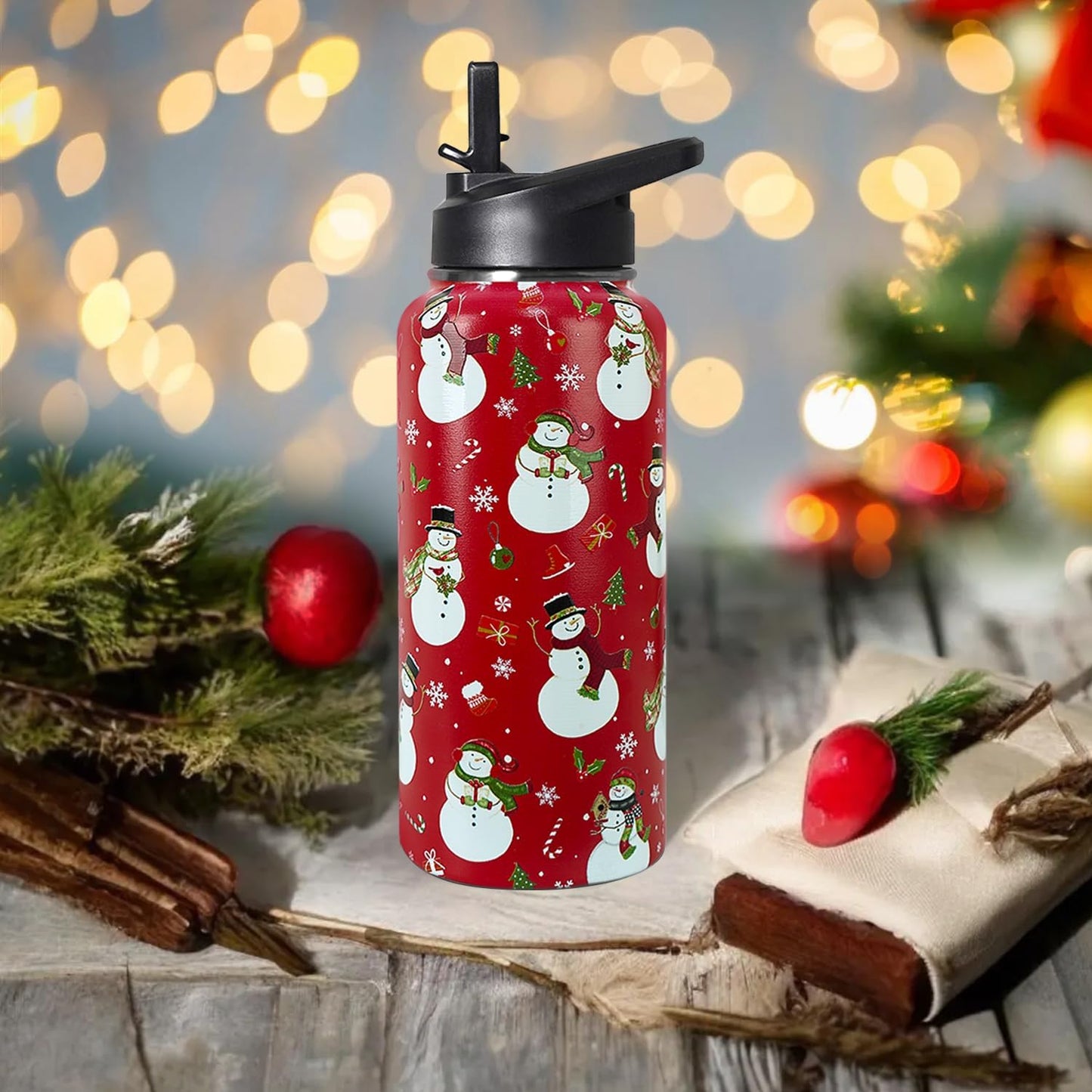 32 oz Pickleball Insulated Water Bottle with Straw - Pickleball Gym Hiking Sports Coffee Mug | Perfect Pickleball Gifts for Women, Pickleball Decor Accessories