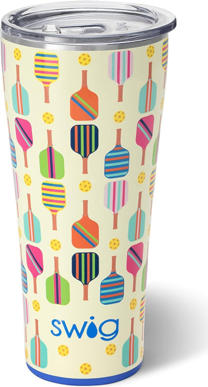 Swig Life 32oz Insulated Tumbler, Travel Coffee Tumbler with Lid, Cup Holder Friendly Travel Coffee Mug, Stainless Steel with Lid (Hayride)