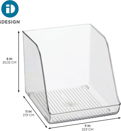 iDesign Water Bottle Organizer for Fridge or Pantry - Clear - Made in USA
