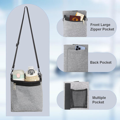 Luggage Travel Cup Holder with Luggage Straps Free Hand Drink Caddy Beverage Holder Travel Accessories Gift for Flight Attendants Businessmen Travelers Fits Roll on Suitcase Handles Black