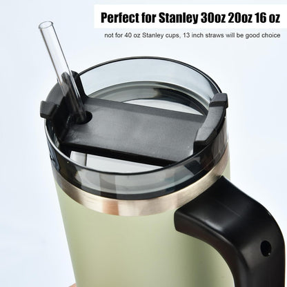 ALINK 10.5 in Long Reusable Plastic Straws with Brush, Tritan Hard Plastic Tumbler Straws, 10 Rainbow Colored Replacement Straw for 16 OZ 20 OZ 30 OZ Stanley, YETI, Starbucks Tumblers, Mason Jars