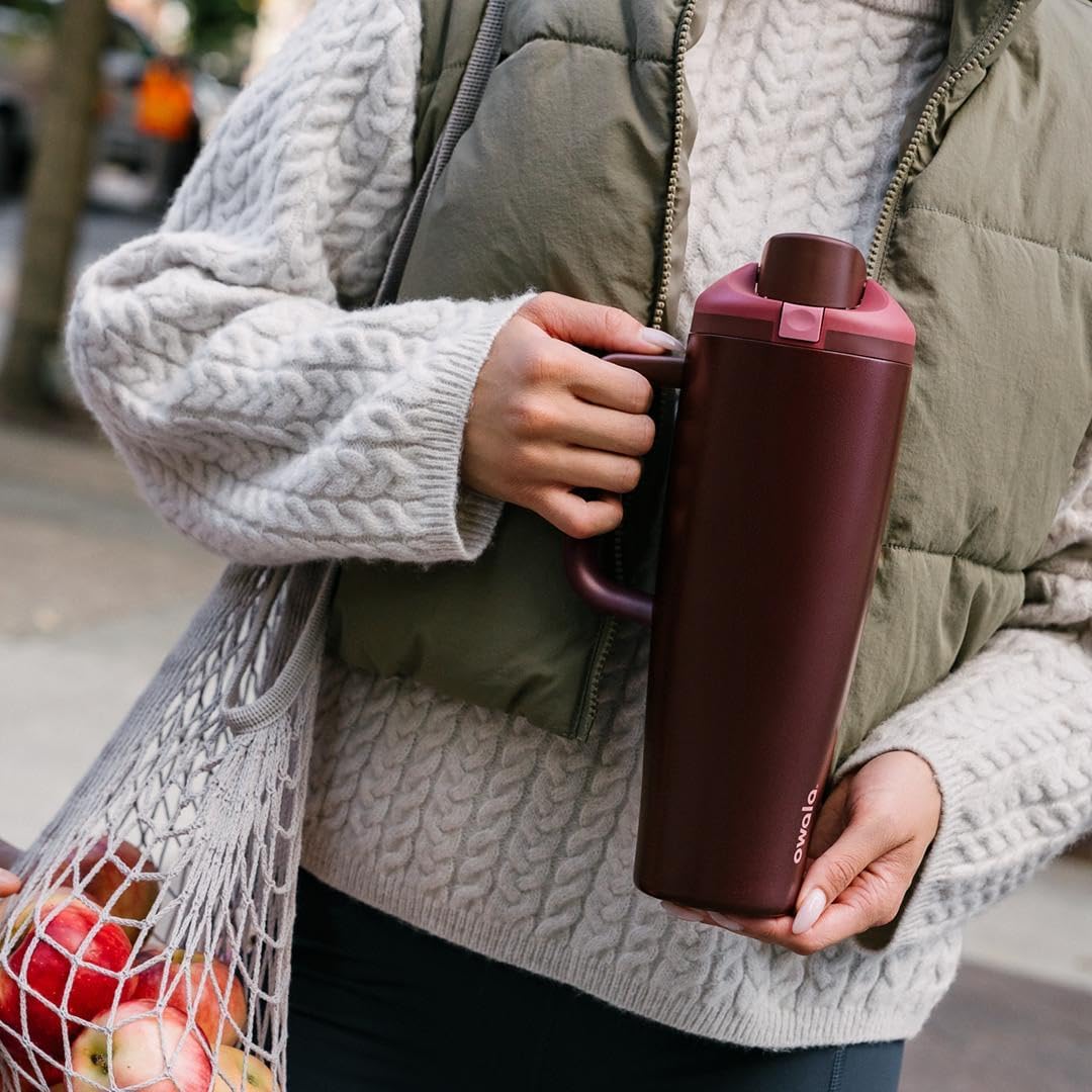 Owala FreeSip Tumbler - Stainless Steel - 40-oz. - Tan (Lightly Toasted)
