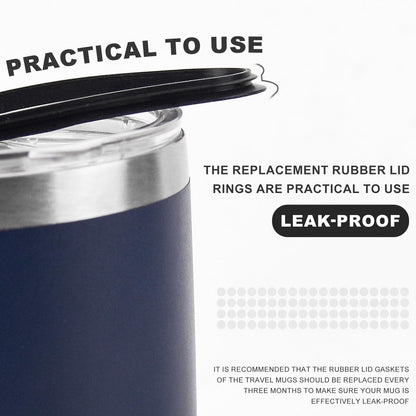 16PCS 20ozReplacement Rubber Lid Ring, 3.7inch Diameter Gasket Seals, compatible with 20oz straws, leak proof silicone cup cover gasket seal ring parts, for water bottle O-ring cup cover replacement