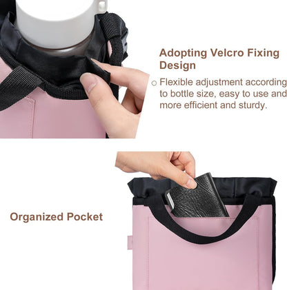 Multifunctional Luggage Travel Cup Holder for Suitcases Free Hand Drink Caddy Fits Suitcase Handles, Also, as an Automotive and Stroller Cup Holder, Travel Accessories (Black)