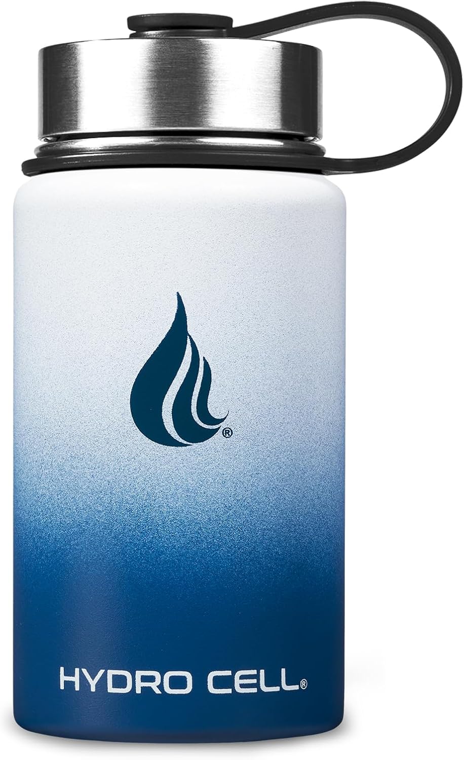 HYDRO CELL Stainless Steel Insulated Water Bottle with Straw - For Cold & Hot Drinks - Metal Vacuum Flask with Screw Cap and Modern Leakproof Sport Thermos for Adults (Neon 18oz)