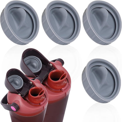 4 Pack Replacement Stopper Compatible with Owala FreeSip Sway 30oz 40oz, Silicone Seal Bottle Cap Mouth Stopper for Owala FreeSip Tumbler 40oz Water Bottle Top Lid Gasket Plug Accessories (Grey)