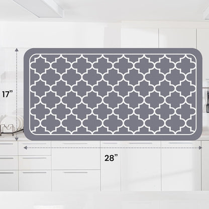 WISELIFE Dish Drying Mat Super Absorbent Drying Mat Large Dish Drying Mats for Kitchen Counter Easy Clean Dish Mat Kitchen Drying Mat15"x 18" Stylish Grey