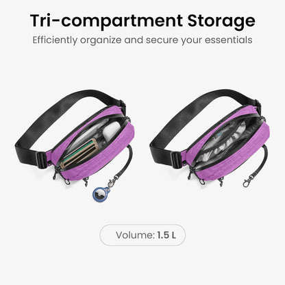 tomtoc 3.5L Sling Bag with RFID Blocking, Crossbody Bag Chest Shoulder Pack for Men and Women, Water-resistant Lightweight Casual Waist Fanny Pack for Travel/Daily Use