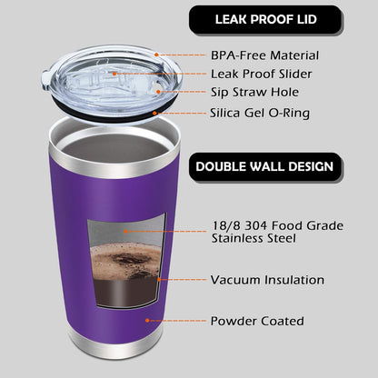 AIANJI 20oz Tumbler Bulk Stainless Steel Tumblers with Lid Vacuum Insulated Double Wall Travel Coffee Mug Powder Coated Tumbler Cup for Hot and Cold Drinks(Stainless Steel, 1 pack)