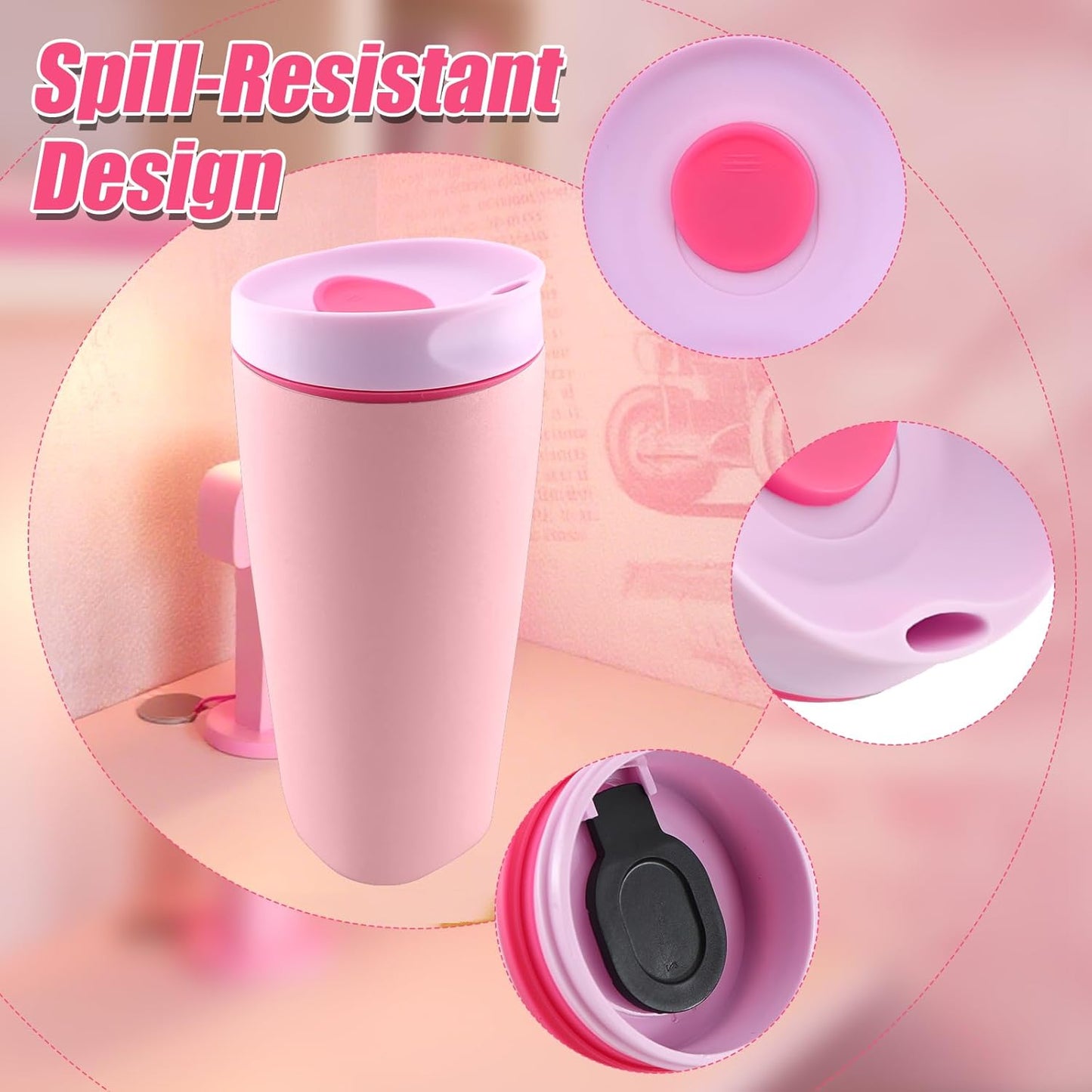 Replacement Slider Lid for Owala SmoothSip 20oz & 12oz, Top Cover Compatible with Owala 24oz Coffee Tumbler, Coffee Travel Mugs Leakproof Accessories, BPA-Free (Black Cherry)