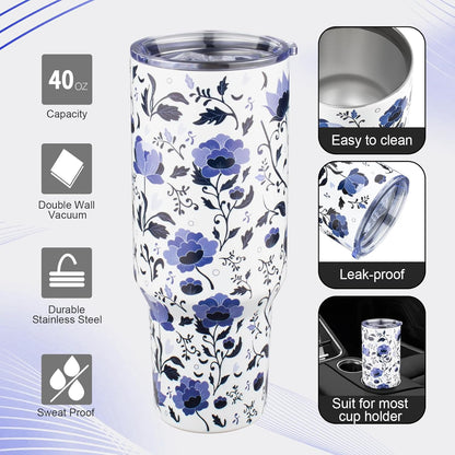 20oz Tumbler with Lid and Straw Double Wall Powder Coated Vacuum Insulated Coffee Tumbler Stainless Steel Insulated Travel Coffee Mug Spill-Proof Thermal Cup for Hot and Cold Beverage,Black
