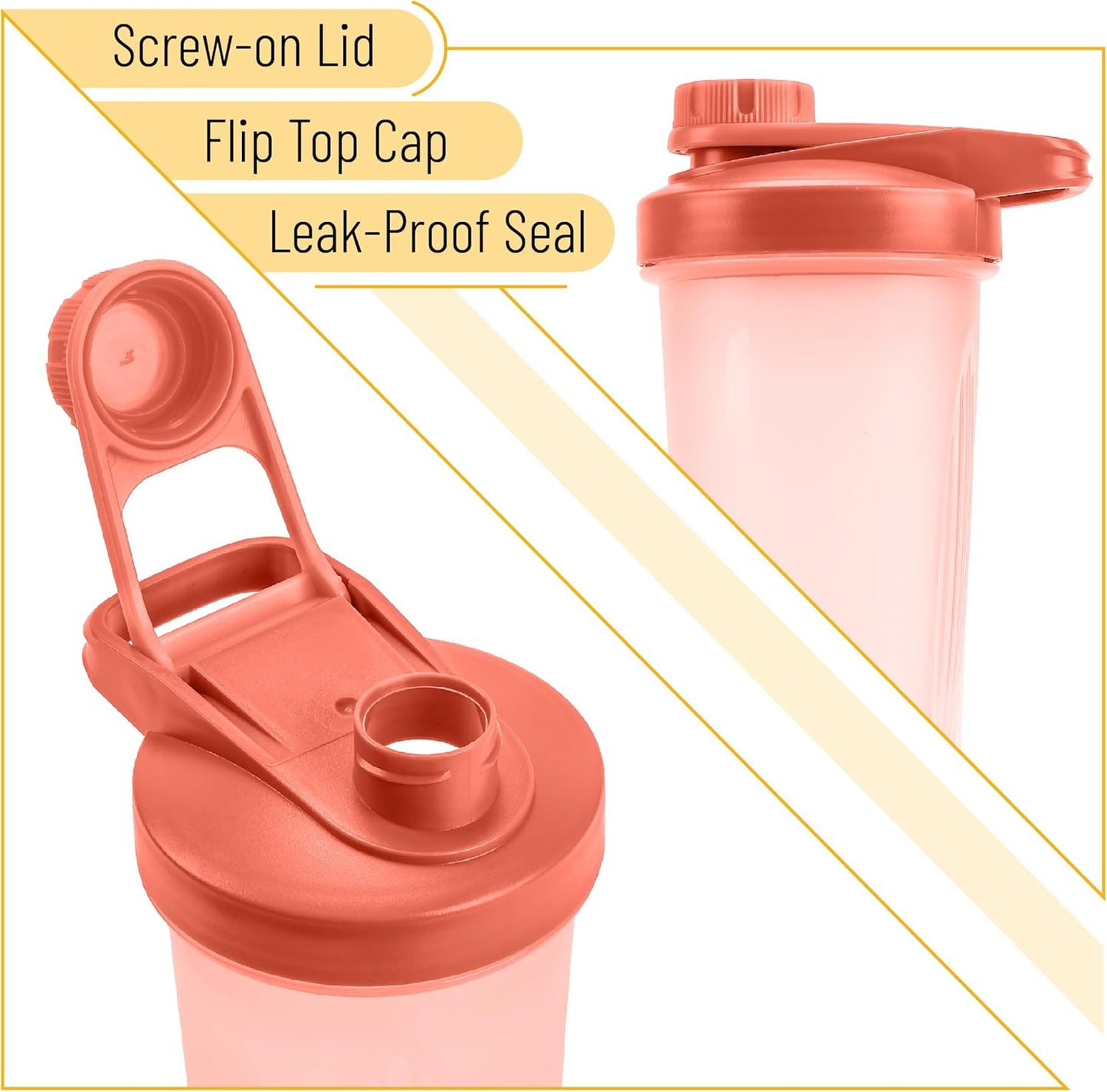 Mr. Pen- Shaker Bottles for Protein Mixes with Twist Cap, 28 oz, Protein Shaker Bottle with Wire Whisk Ball, Shaker Cup, Mixer Bottle