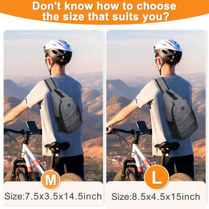 Pritent Crossbody Bags for Women Men Trendy Sling Bag Backpack Casual Chest Bag with Convertible Shoulder Strap