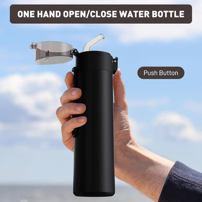 5oz Small Water Bottles with Straw, Mini Water Bottle with One-Hand Open Design, Leak-Proof Locking Lid for Hot&Cold Drinks, Small Travel Water Bottle - 100% Leakproof for School, Travel...(Mint)