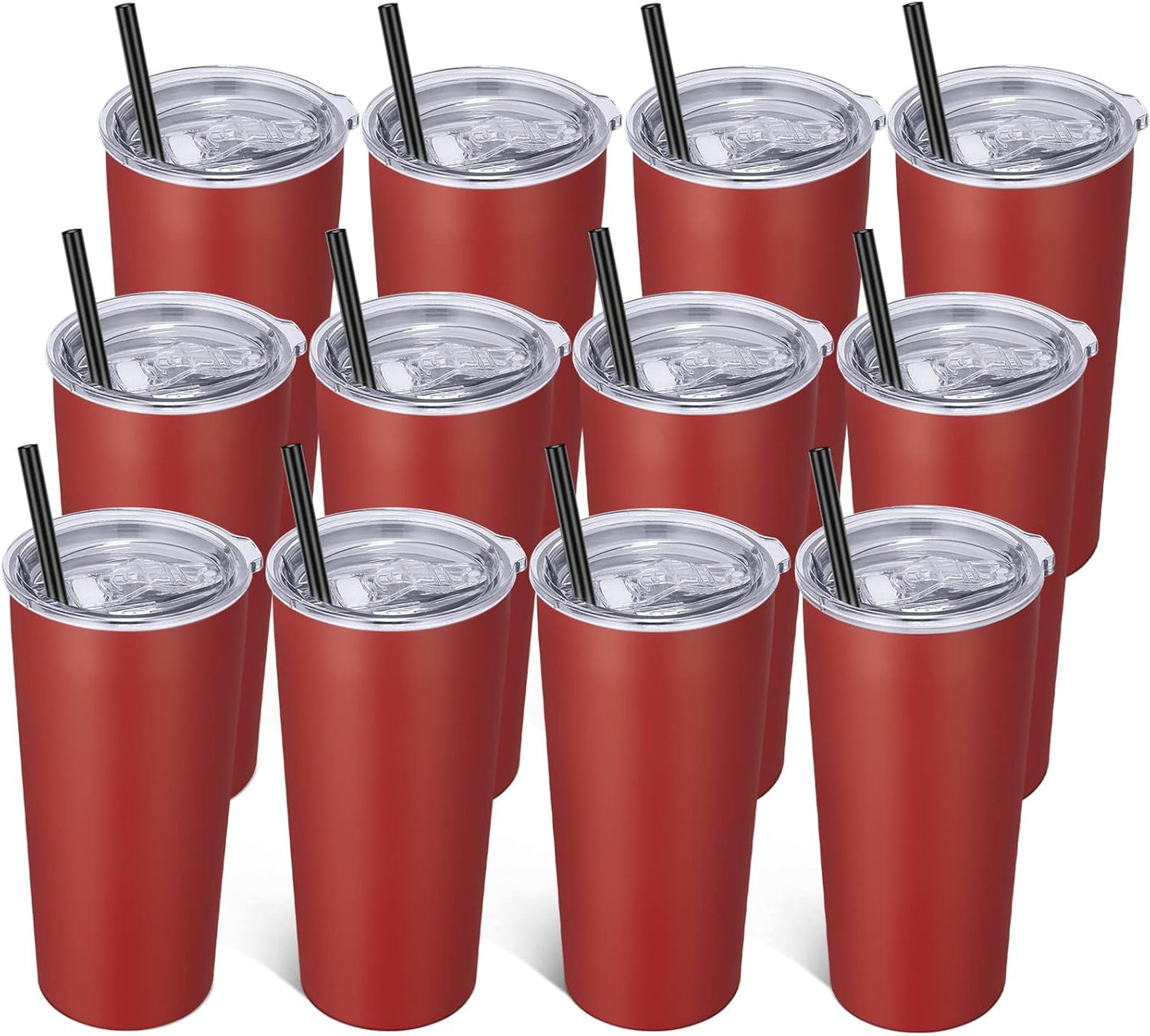 VEGOND 20oz Tumbler Bulk with Lid and Straw 1 Pack, Stainless Steel Vacuum Insulated Tumbler, Double Wall Coffee Cup Travel Mug, River Green
