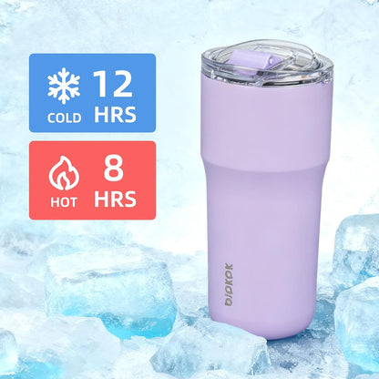 BJPKPK Insulated Tumbler,20oz Stainless Steel Tumbler with lid,Double Wall Travel Coffee Mug Thermal Cup,Keep Drinks Cold and Hot,Lavender
