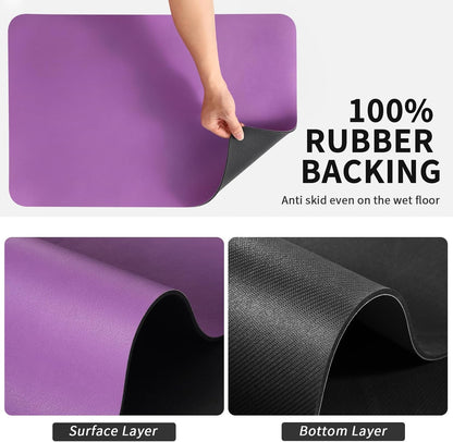 HotLive Dish Drying Mat for Kitchen Counter, Heat Resistant Drainer Mats with Non-slip Rubber Backed, Hide Stain Kitchen Super Absorbent Draining Mat, Easy to Clean Dish Rack Pad, Dark Grey 16"x18"