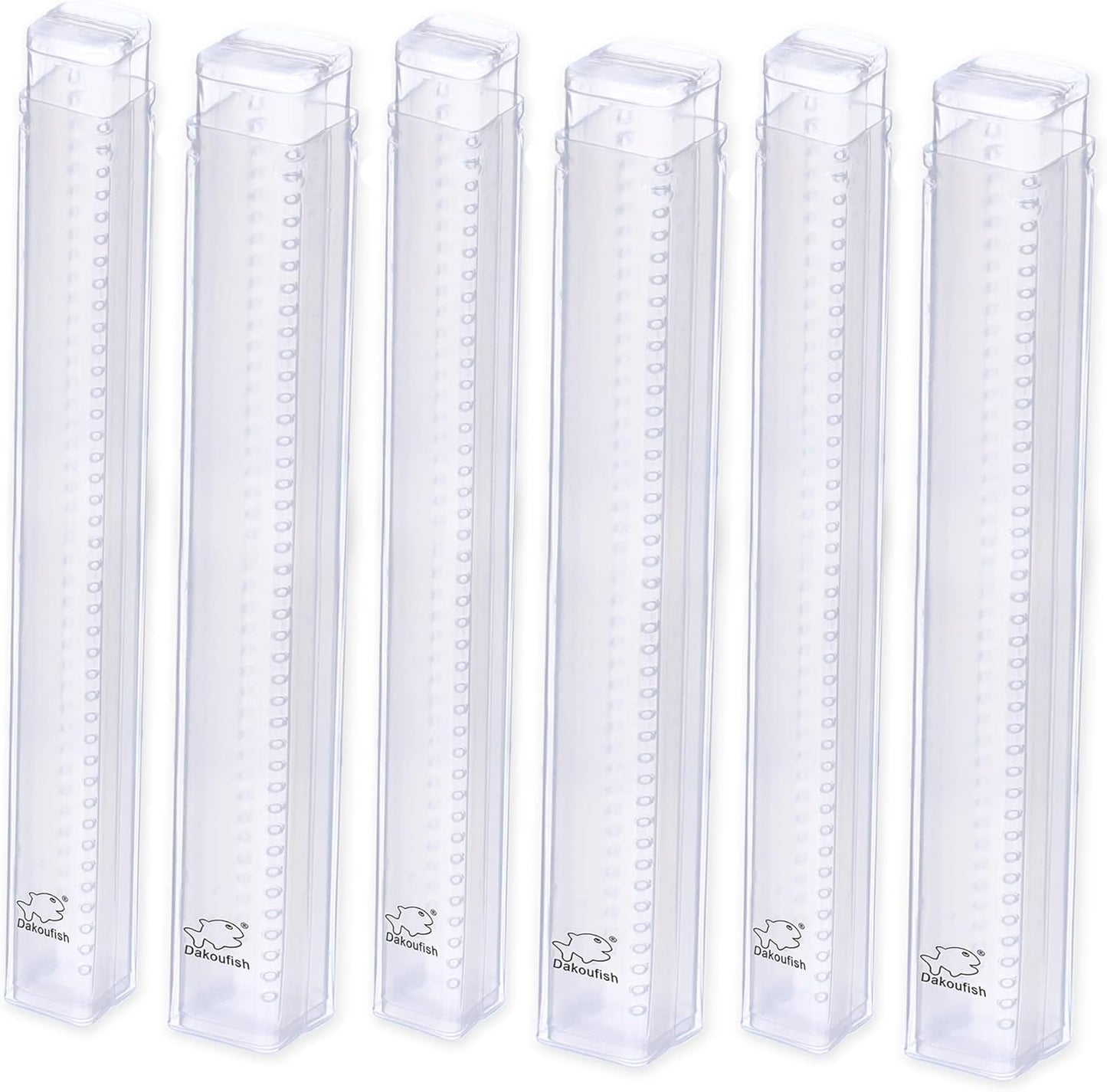 Dakoufish Plastic Straw Carrying Case,3Packs Reusable Collapsible Boxes for 9-13 Inch Straight Drinking Straws Storage Perfect for Travel, Gifts.