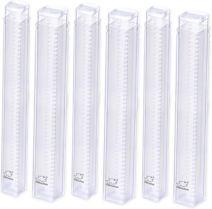 Dakoufish Plastic Straw Carrying Case,3Packs Reusable Collapsible Boxes for 9-13 Inch Straight Drinking Straws Storage Perfect for Travel, Gifts.