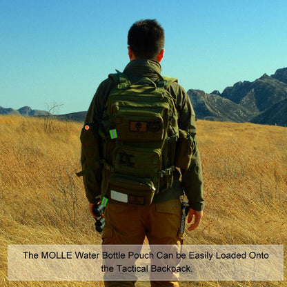 Upgraded Tactical Drawstring Molle Water Bottle Holder Tactical Pouches