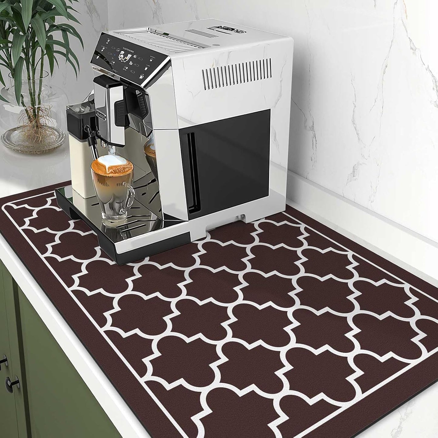 WISELIFE Dish Drying Mat Super Absorbent Drying Mat Large Dish Drying Mats for Kitchen Counter Easy Clean Dish Mat Kitchen Drying Mat15"x 18" Stylish Grey