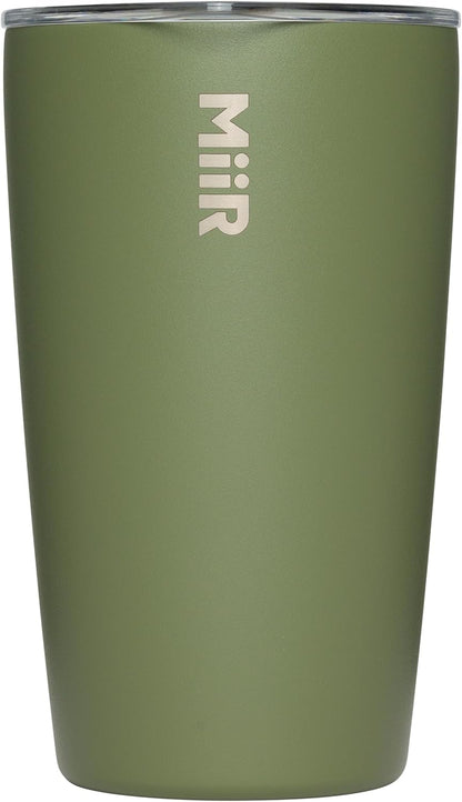 MiiR Tumbler, 12oz Insulated Stainless Steel with Press Fit Slide Lid – Splash Proof Design, Holds Hot & Cold Beverages, Stylish & Functional Cup Holder Compatible
