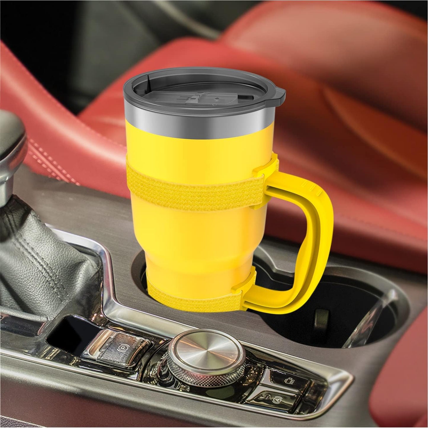 New Upgrade Anti-Slip Adjustable Tumbler Handle Fit for 20 Oz to 40 Oz All Brands Tumbler Cup of YETI, RTIC, Ozark Trail, Tervis, Corkcicle, Slm, Reduce Cold, Artic, Atlin, Bubba and SIC Etc