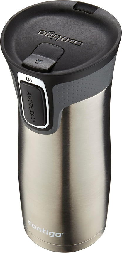 Contigo AUTOSEAL West Loop Vacuum-Insulated Stainless Steel Travel Mug with Easy-Clean Lid 12 oz Blueberry