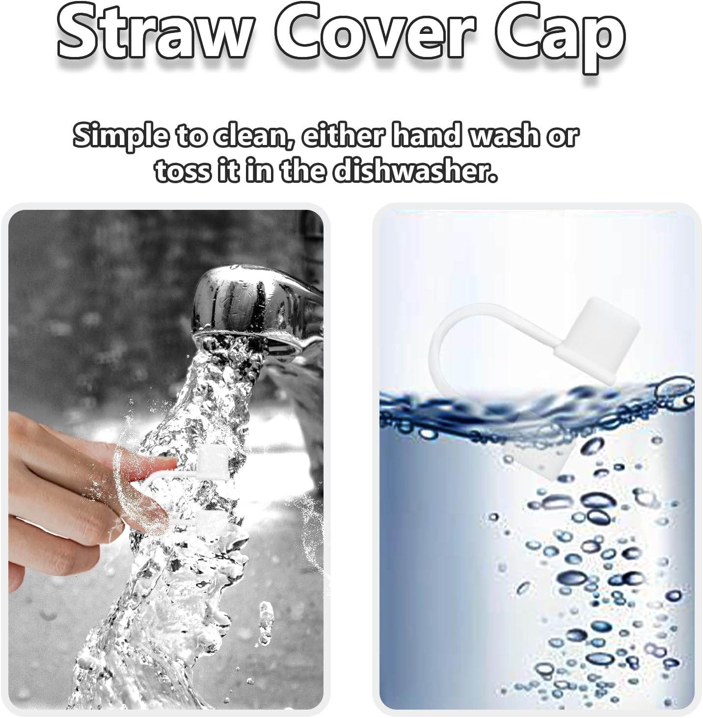 7Pcs Straw Cover Cap for Stanley Cup,Simple 10mm(0.4inch) Silicone Straw Toppers for Stanley 40&30oz Tumbler Accessories-Multicolor