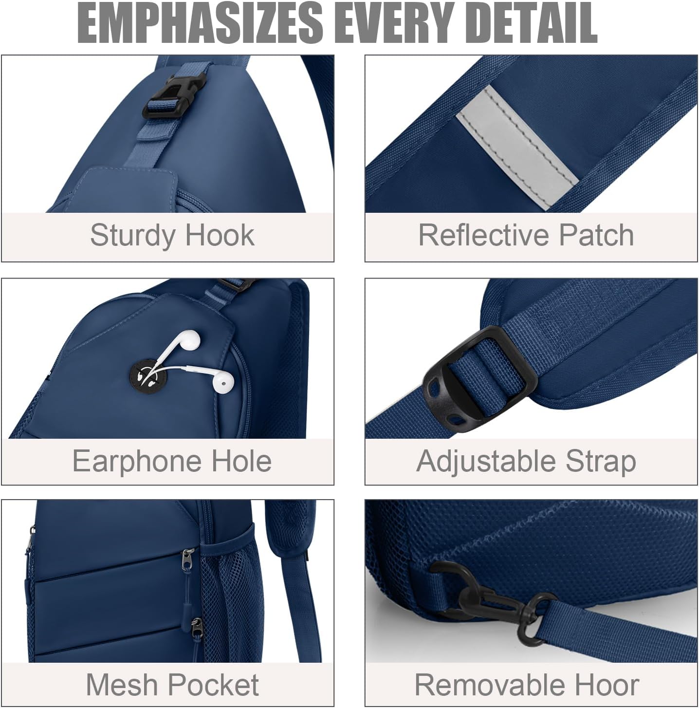 Pritent Crossbody Bags for Women Men Trendy Sling Bag Backpack Casual Chest Bag with Convertible Shoulder Strap