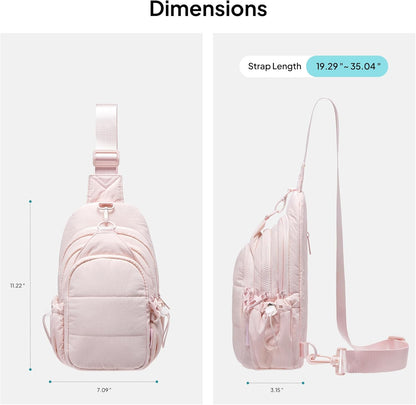 TOPEAST Sling Bag for Women, Anti-Theft Crossbody Bag with RFID Blocking & Water Bottle Holder for Travel, Water-resistant