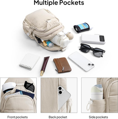 TOPEAST Sling Bag for Women, Anti-Theft Crossbody Bag with RFID Blocking & Water Bottle Holder for Travel, Water-resistant