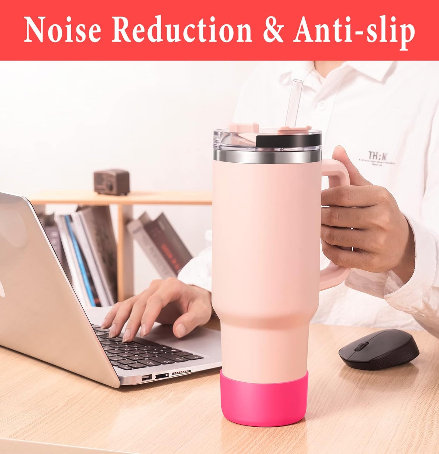 KTKUDY 2Pcs Silicone Boot for Stanley Quencher Tumbler 30 oz 40 oz & IceFlow 20 oz 30 oz & Fit Owala Freesip Water Bottle & Fit Hydro Flask & More - Cup Bottom Accessories Fit Stanley Cup