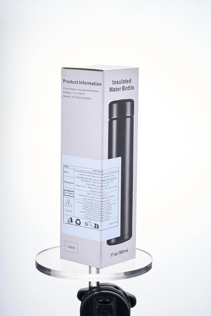 PARACITY Insulated Water Bottle,15 oz Stainless Steel Thermo, Double Wall Vacuum Water Bottle, Metal Water Bottle Keeps Hot for 12 Hrs, Cold for 24 Hrs, for Coffee, Drinks